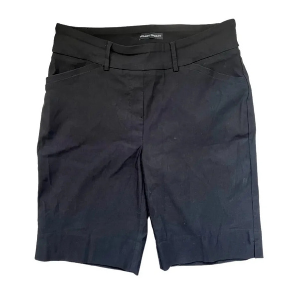 Hilary Radley black Bermuda shorts Mid Rise casual preppy summer minimalist - Picture 2 of 7